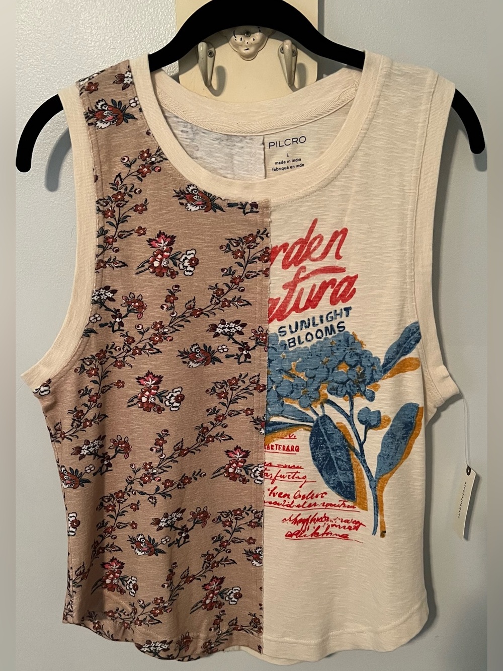Pilcro Cotton Center Seam Tank ~ L